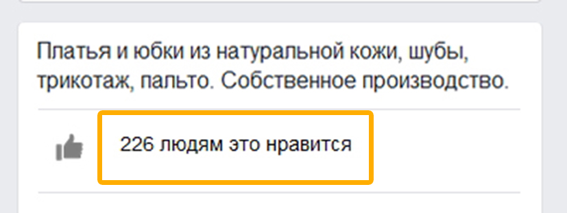 Визуальное изображение количества подписчиков, которое отображается на главной странице сообщества в Фейсбук. В начале продвижения число поклонников около нуля.